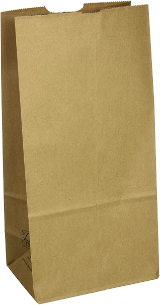 Duro ID# 29808 8# Husky SOS Bag 50# 100% Recycled Natural Kraft 500pk (2 Packs of 250) 6-1/8 x 4-1/8 x 12-7/16