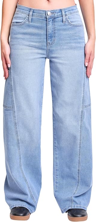 YMI Women's Jeans Women's High Rise Wide Leg Cargo Jeans, P201011