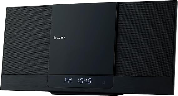 Toshiba Mini Compo, AX-WSS60 K, Black, Bluetooth, USB, MP3/FLAC/WAV/CD Playback, Wide FM/FM Compatible, 10W + 10W Speaker, Time Display, Convenient Rim Function, Remote Control Included