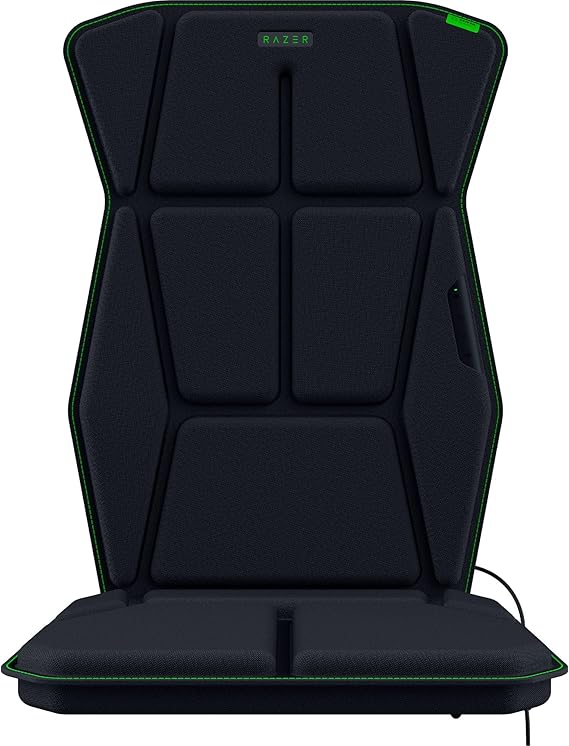 Razer Freyja - Sensa HD haptikli oyun koltuk minderi (HyperSpeed Kablosuz ve Bluetooth, oyun ve ofis koltukları için, Synapse aracılığıyla haptik EQ, 101cm x 40cm x 5cm) Siyah