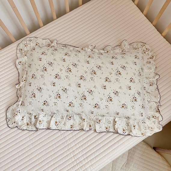 BuLuTu Shabby Chic Floral Kids Pillow Case Standard 20"x26", Crapemyrtle