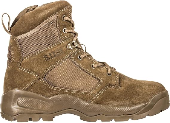 5.11 Tactical Men's A.T.A.C. 2.0 6" Side Zip Desert, Ortholite Achilles Cuff, Style 12395