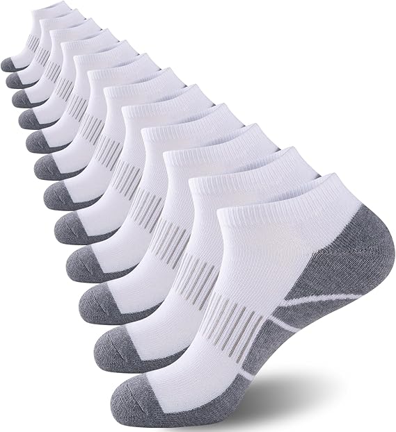 COOVAN Socks for Men Athletic Low Cut Sock with 12 Pairs,Ankle Socks Men Cushion 12 Pack Running Casual Sock