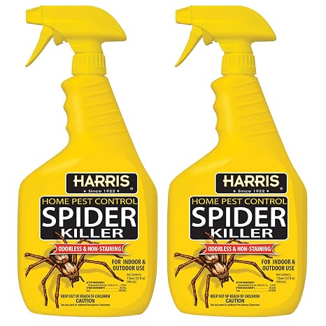 Harris Spider Killer, Liquid Spray with Odorless and Non-Staining Formula (32oz, 2-Pack)