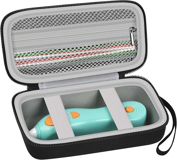 ANKHOH Case Compatible with 3Doodler Start+ Essentials (2022) for 3D Pen Set for Kids, Storage Organizer Holder for Printing Filament Refill and Micro-USB Charger (Box Only), Black, Compact