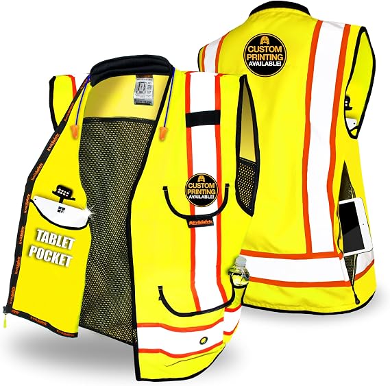 KwikSafety GODFATHER Safety Vest Class 2 & Class 3 ANSI OSHA Hi Vis Vest