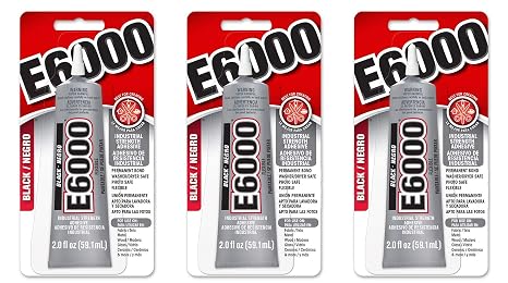 E6000 237039 Multipurpose Adhesive, Black, 2 oz (hree Pck)