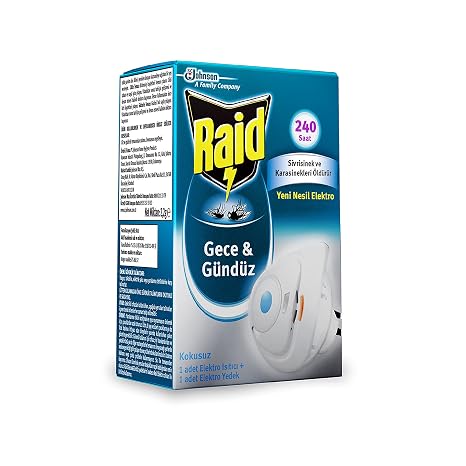 Raid Gece & Gündüz 1 Adet Yeni Nesil Elektro Isıtıcı + 1 Adet Elektro Yedek 240 saat Etkili