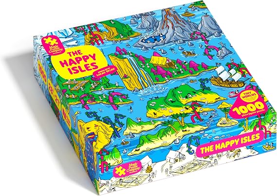 The Happy Isles 1000-Piece Puzzle by The Magic Puzzle Company Series 1 | Original handmade art full of tiny details. Mind-blowing magical ending. Dozens of hidden secrets. No AI. No puzzle dust.