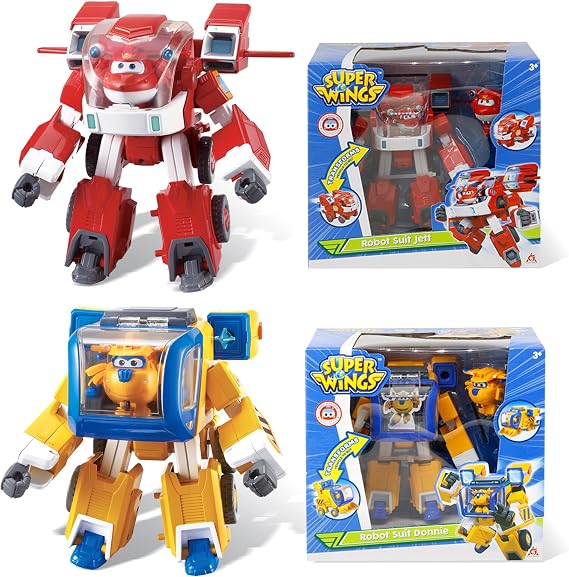 Super Wings Toys 7 Inch Super Mecha Transforming Robot,Action Figures Toy for Kids Ages 3 and Up, Gifts for Boys and Girls