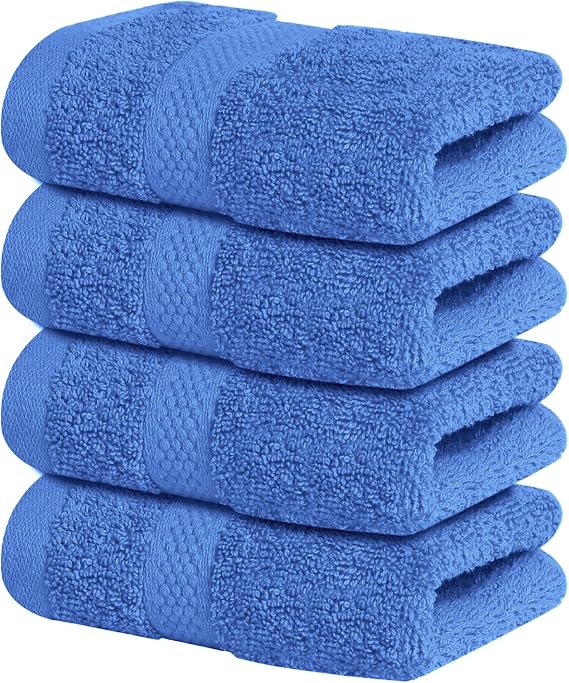 Infinitee Xclusives 100% Cotton Luxury Wash Cloths for Showering - 4 Pack
