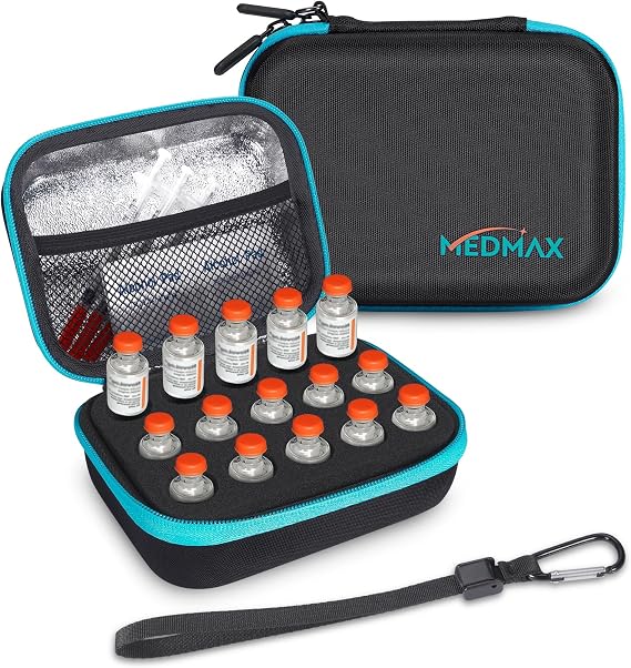 MEDMAX Insulin Vials Fridge Storage Case for Peptide Vials, GLP-1