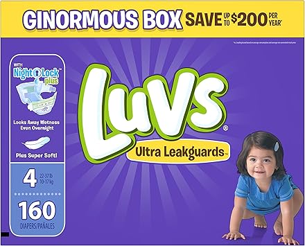Luvs Diapers Size 4, 160 count