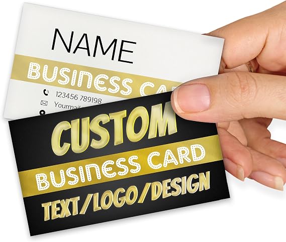 Custom Business Cards Personalized Business Cards for Small Business, 3.5" x 2" Double-Sided Printable - Waterproof, 100 200 500 1000 Business Cards with Logo/Image/Text Thank You Cards