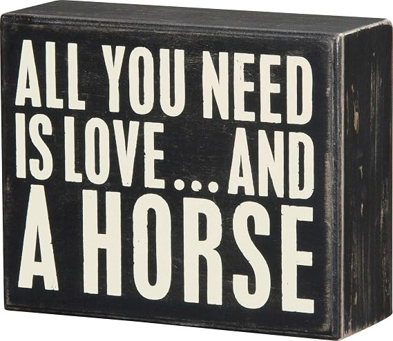 Primitives By Kathy Box Sign, 4" x 5", A Horse