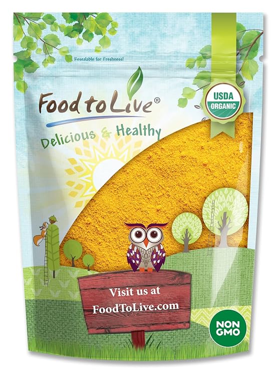 Food to Live Organic Pumpkin Fruit Powder, 1 Pound Non-GMO, Milled Dried Pumpkin, 100% Pure, No Additives, Vegan, Bulk, Plant-Based Pumpkin Powder for Baking, Pumpkin Latte, Soups, Smoothies.