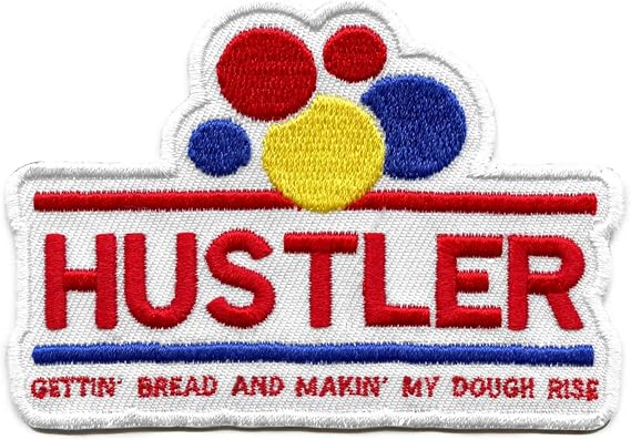 Hustler Gettin Bread Patch Funny Brand Parody Embroidered Iron On