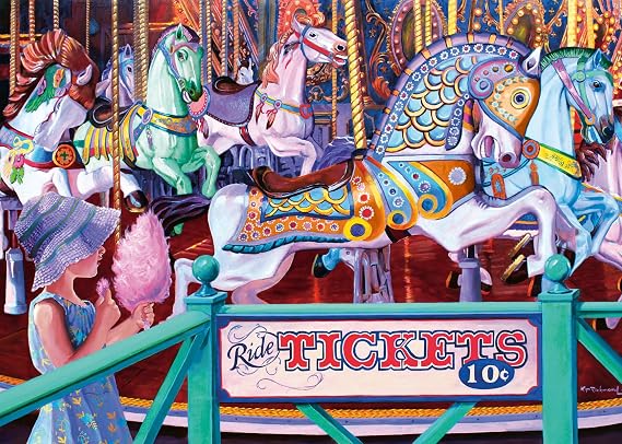 Wonder Forge Cotton Candy Carousel 1000 Piece Jigsaw Puzzle for Adults | Unique, Perfectly-Fitting Pieces | Fun, Vibrant Imagery |