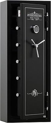 STEELWATER GUN SAFES NEW and IMPROVED Steelwater Heavy Duty 16 Long Gun Fire Protection for 60 Minutes AMSW592216-BLK