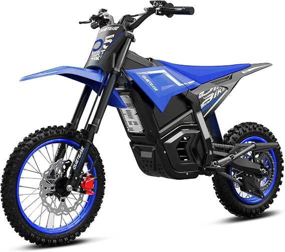 Electric Dirt Bike for Teens & Adults, 3000W Peak Motor Electric Motorcycle, 48V 23.4Ah Battery Off-Road E Dirt Bike with Hydraulic Brakes & 3 Speed Modes (Dark Blue)