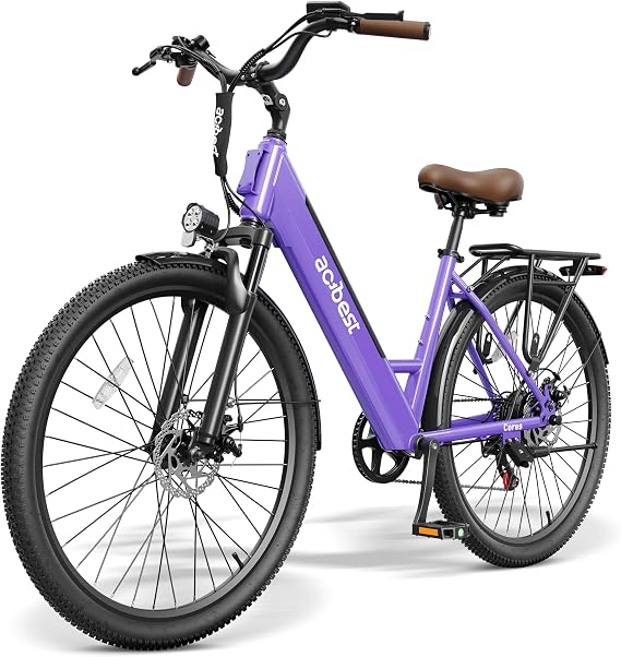ACTBEST Electric Bike for Adults, Cores 27.5" Electric Commuter Bike Up to 28MPH 70 Miles, with Peak 1200W Motor, 48V 576Wh Removable Battery, 7-Speed City Cruiser Mountain E Bike for Commuting