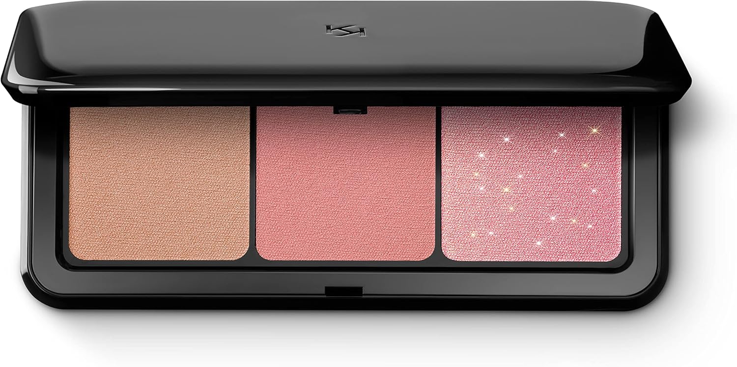 KIKO Milano Multi Finish Trio Blush &amp; Bronzer Palette 02 | Face With 1 And 2 Blushes In Matte Metallic Finishes, 02 Mauve
