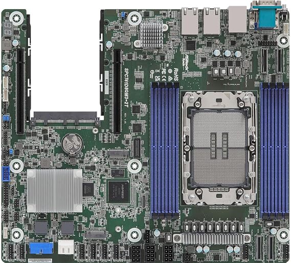 ASRock Rack SPC741D8QM3-2T/X550 CEB Server Motherboard Single Socket 4th Gen Intel Xeon Scalable Processors (LGA 4677) C7414 MCIO PCIe gen5 x8 1 OCP 3.0 Dual 10G LAN