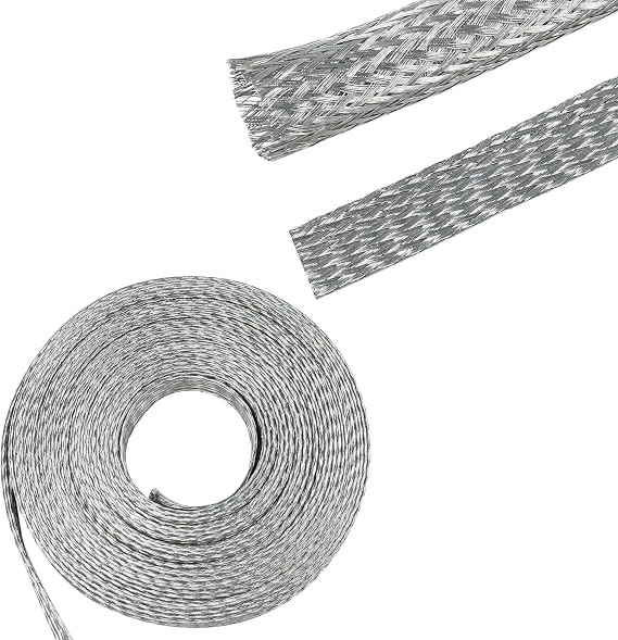 5/16''-12ft Tinned Copper Ground Strap Wire Shielding Sleeve