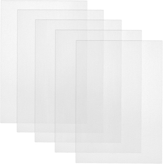 Giantree 5 Pieces of Animal Skin Costume Eye Mask Mesh, PVC Eye Mask Plastic Mesh, White Hard Linen Suitable for Orc Masks Cosplay Props Animal Skin Costumes Handicrafts, 11.8 inches x 8.27 inches