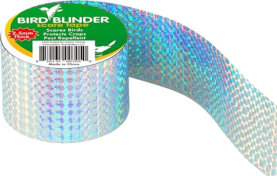 Triple Thick Repellent Scare Tape (Double Sided) - Reflective Bird Deterrent - Scare Birds Away, Geese, Pigeon, Duck, Woodpecker - Anti Bird Outdoor Devices 147 feet x 2 inches