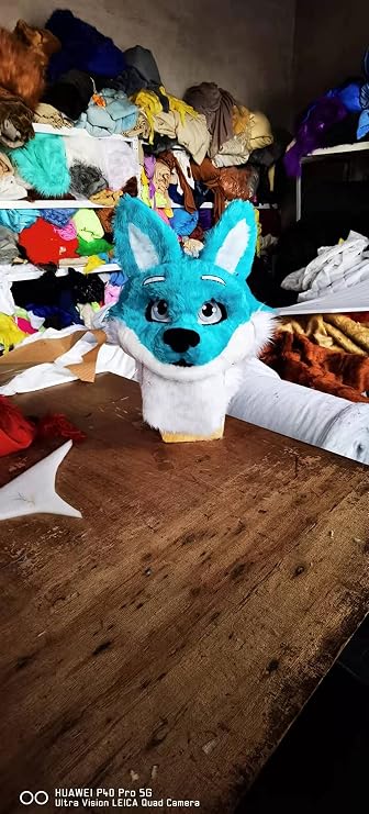 Japan Kemono Kawaii Blue Husky Fursuit Teen Jackalope Costumes Caribou Furry Suit Lavafox Fursona Kigurumi Digitigrade Anime