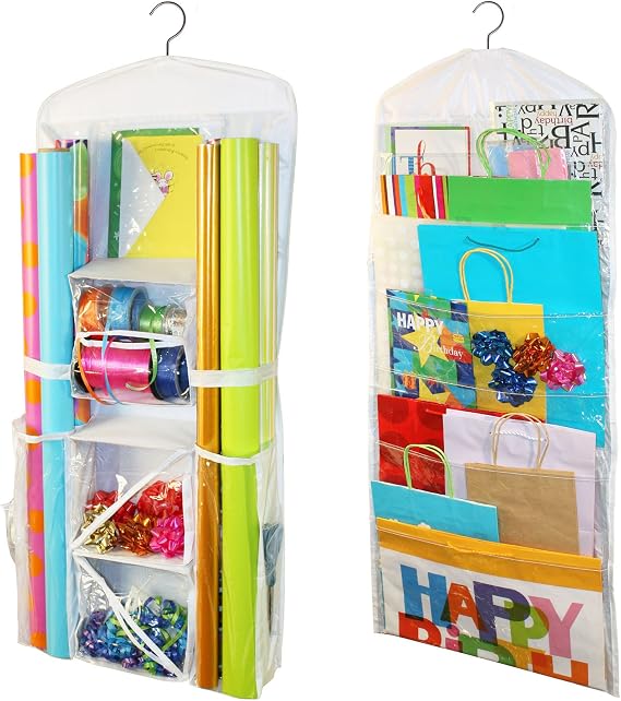 Jokari Gift Wrap and Bag Organization Bundle. Two Organizers to Store