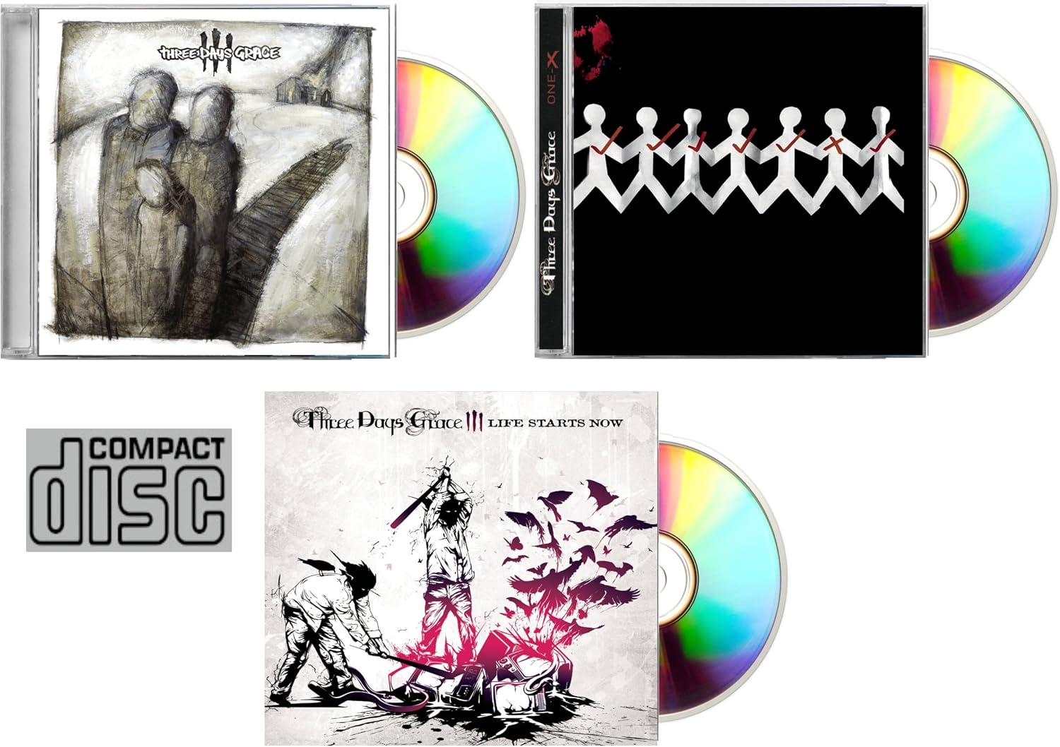 Three Days Grace : Three Days Grace + One X + Life Starts Now 3-Pack
