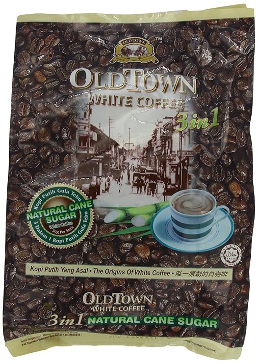 OLD TOWN 3 IN 1 Natural Cane Sugar White Coffee, 19 Ounce