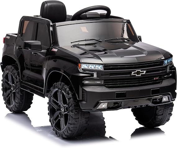 12V Electric Car for Kids Ride on Truck with Remote Control (Black)