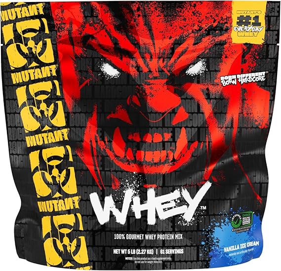 Mutant WHEY, 100% Whey Protein Powder, Vanilla Ice Cream, 5 lb