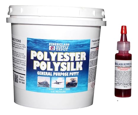 Fiberglass Supply Depot Polysilk General Purpose Polyester Putty Quart