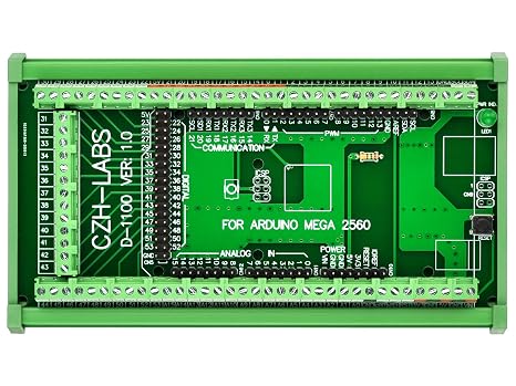 Electronics-Salon DIN Rail Mount Screw Terminal Block Adapter Module, for Arduino MEGA-2560 R3.