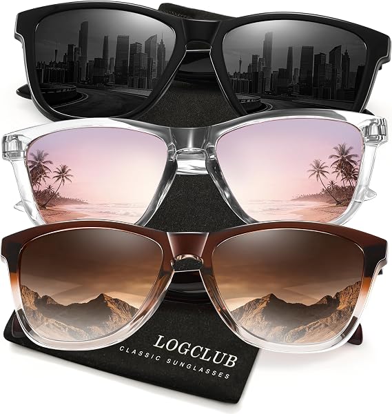 Classic Retro Polarized Sunglasses Womens Men | UV Protection,HD Lens,Lightweight,Daily Wear, Outdoor, Driving, Travel Beach Essentials