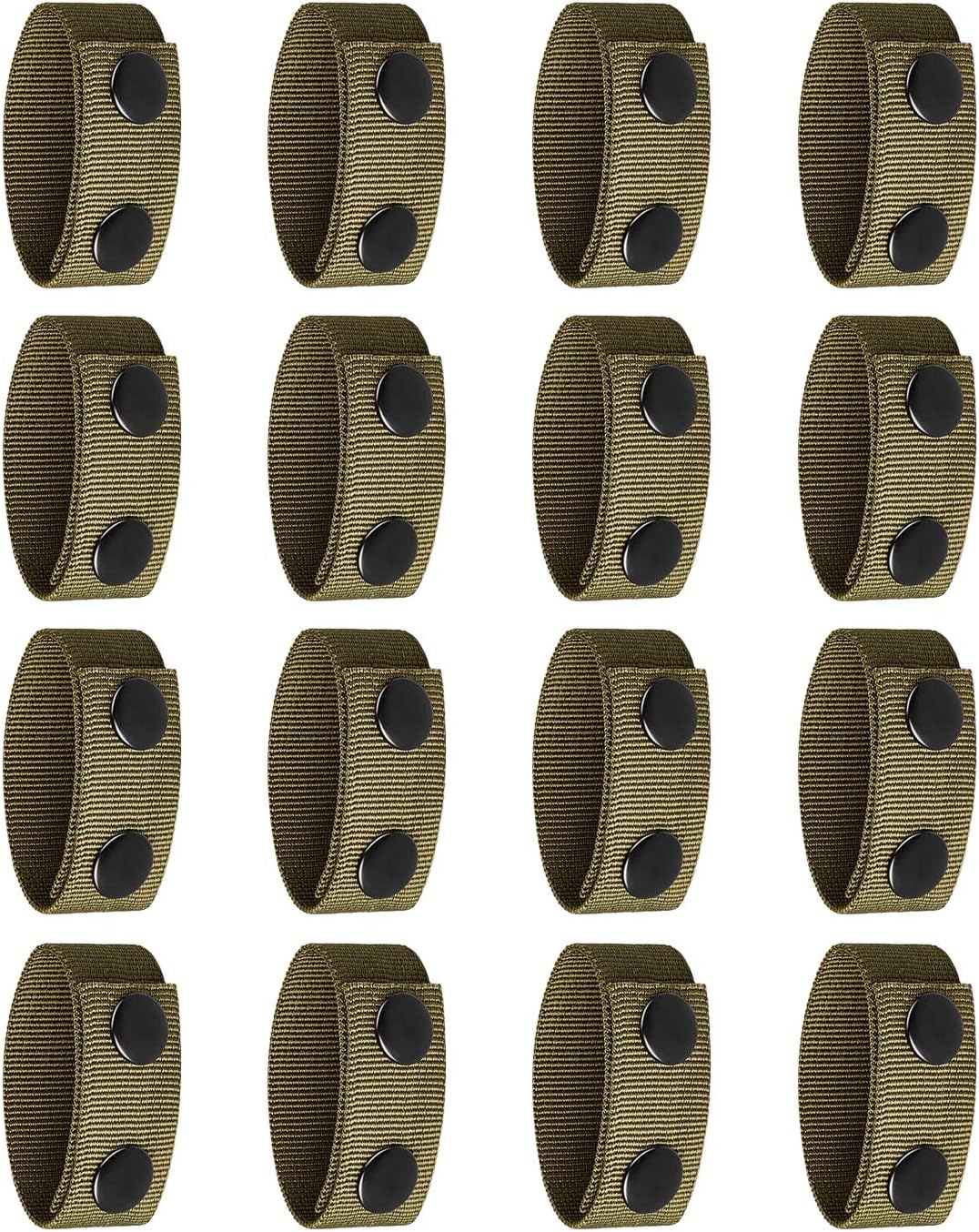 AOUTACC Belt Keeper Double Snaps for Outdoor Sports Belt Fixing 16PCS