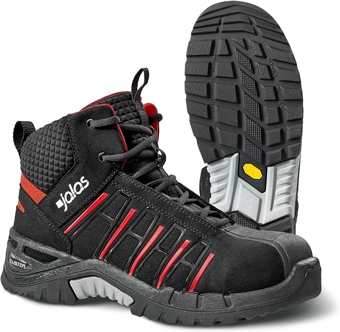 Jalas 9975 Exalter Safety Shoe - Work Boots - Aluminium Toecap - Mid-Cut - Water Repellant - S3, SRC, HRO, Protective Work Shoes for Everyday Comfort