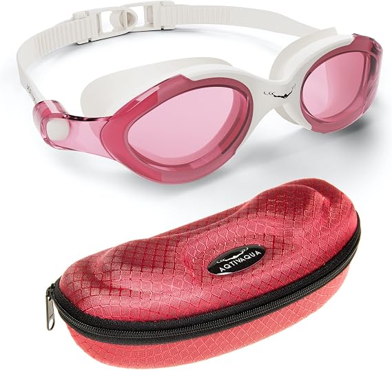 AqtivAqua Swimming Goggles, SX Wide View Swim Goggles for Adult Men Women, Anti Fog No Leaking