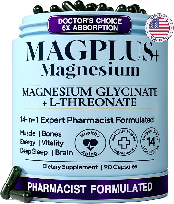 Liposomal Magnesium Complex 900mg, 14-in-1 Glycinate, L-Threonate, Malate | Wind-Down, Calm, Muscle & Cognitive Support*, Magnesium Citrate, Taurate & Malate*