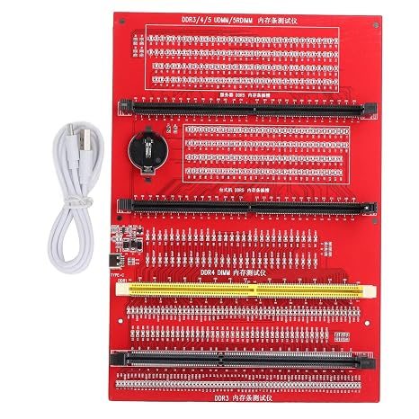 RAM Memory Diagnostic Analyzer 4 in 1 Desktop DDR3 DDR4 DDR5UDMM DDR5RDIMM Tester Card with Light