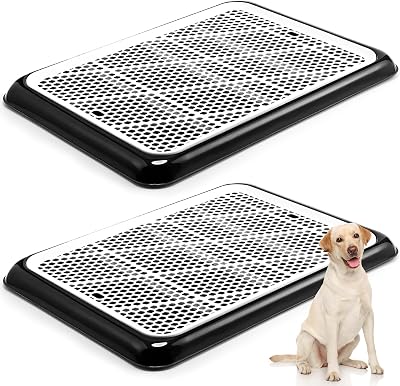 Mifoci Dog Pee Pad Holder Potty Tray Portable Dog Litter Box Toilet Training for Indoor Outdoor Small Medium Large Pet Puppy2 Pcs
