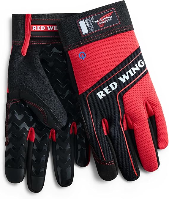Red Wing Shoes Master Grip Safety Gloves, Full Silicone Palm
