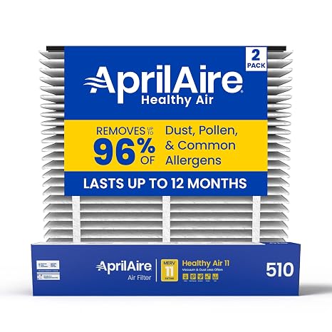 AprilAire 510 Replacement Filter for Whole House Air Purifiers, MERV 11, Media Style, 31x28x4 (Pack of 2)
