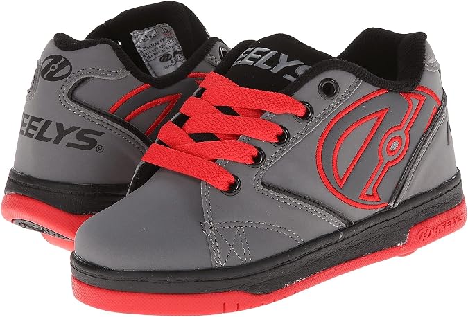 HEELYS Boy's Propel 2.0 (Little Kid/Big Kid) Grey/Red/Black Men's 8 M