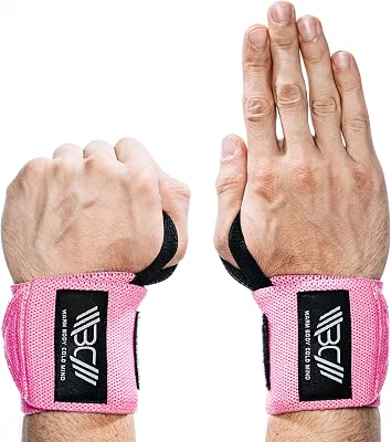WARM BODY COLD MIND - Weightlifting Wrist Wraps for Cross Training, Powerlifting, Deadlift, Gym, Workout, Exercises & Fitness, Heavy-Duty Wrist Support, Thumb Loop