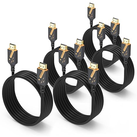 HDMI 2.0 Cable 6FT, 5-Pack, 18Gbps, 4K@60Hz